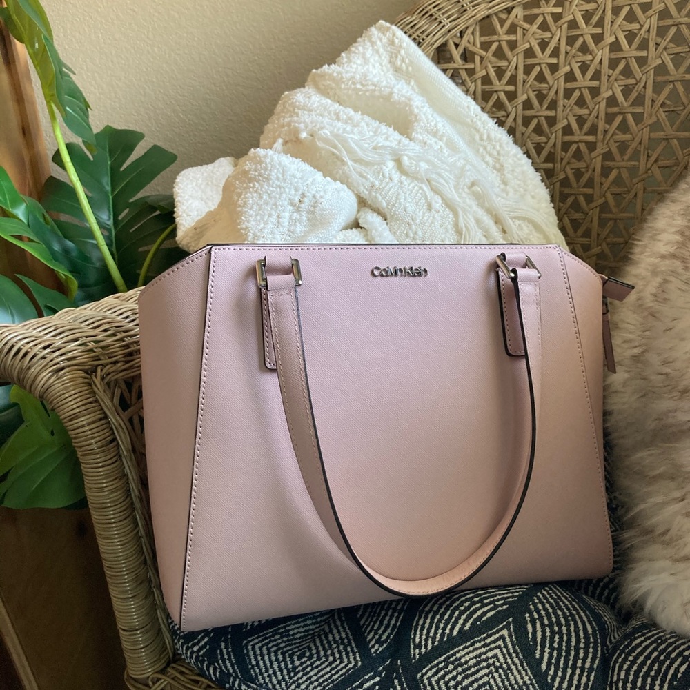 NEW Rose Blush Leather Calvin Klein Handbag